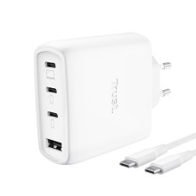 CARGADOR PARED/VIAJE 3xUSB-C + USB-A 65W MAXO BLANCO TRUST