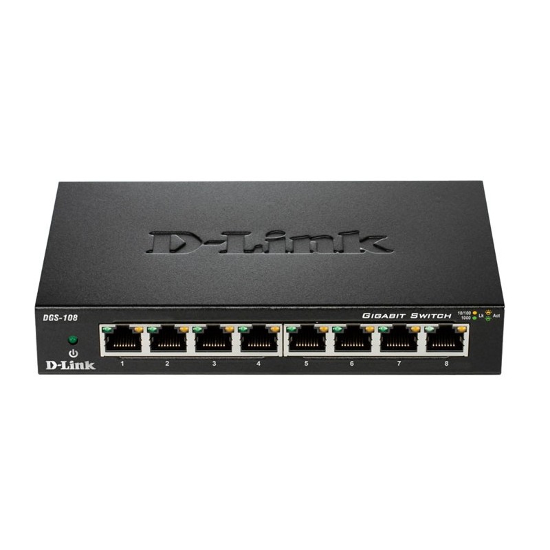 D-LINK SWITCH 8 PUERTOS 10/100/1Gbit METALICO IPTV