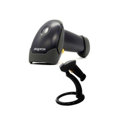 LECTOR CODIGO BARRAS LASER LS02 USB NEGRO APPROX