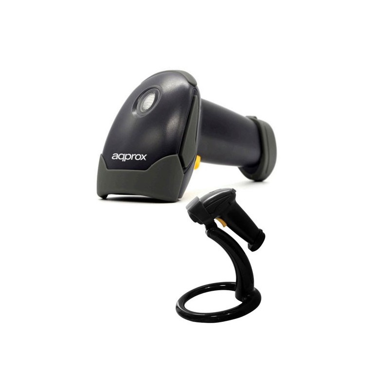 LECTOR CODIGO BARRAS LASER LS02 USB NEGRO APPROX