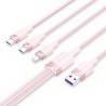 CABLE USB 2.0 A USB-C + MICROUSB/M + LIGHTNING 1.5 M ROSA VENTION