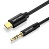 CONVERSOR USB-C/M A JACK 3.5/M 1.5 M NEGRO VENTION