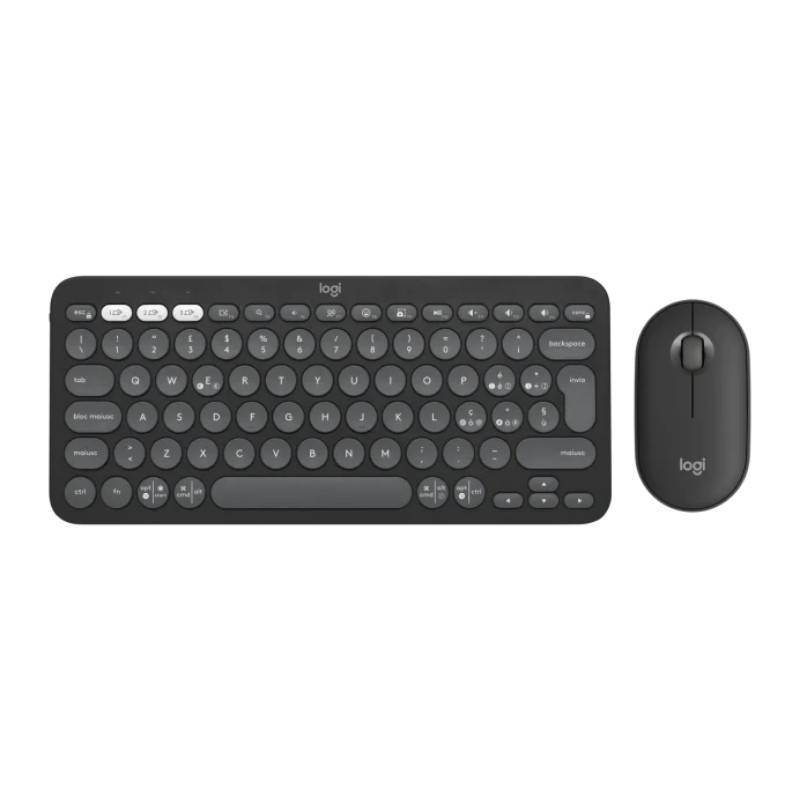 TECLADO + RATON WIRELESS MULTIDISPOSITIVO PEBBLE 2 NEGRO LOGITECH
