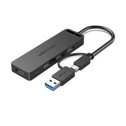 HUB 4 PUERTOS USB 4xUSB 1xUSB-C PD GRIS VENTION