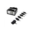 CARGADOR USB DE VIAJE/PARED DUAL+ 6 TIPS NEGRO APPROX