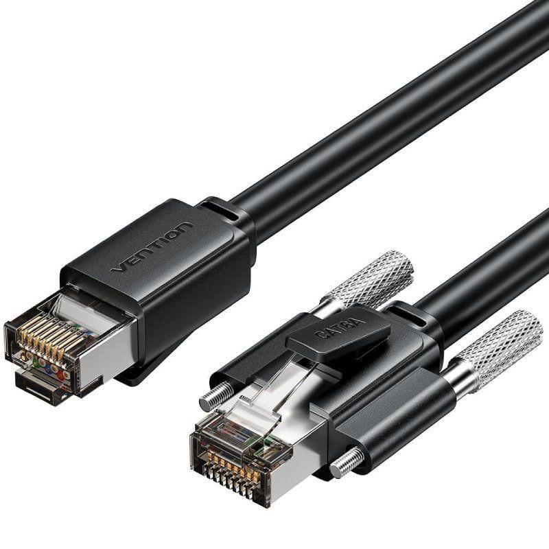 CABLE DE RED LATIGUILLO RJ45 CAT.6 SFTP AWG26 5 M NEGRO VENTION