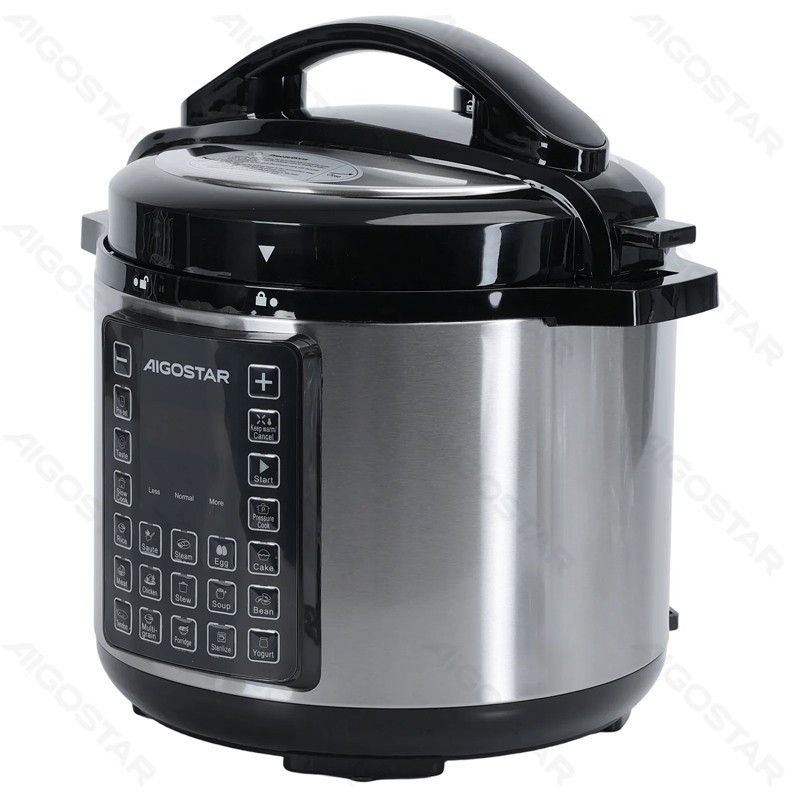 OLLA A PRESION 1000W 6L NEGRO AIGOSTAR