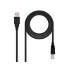 CABLE DE CONEXION USB TIPO NEGRO A-B 1.8 M NANOCABLE