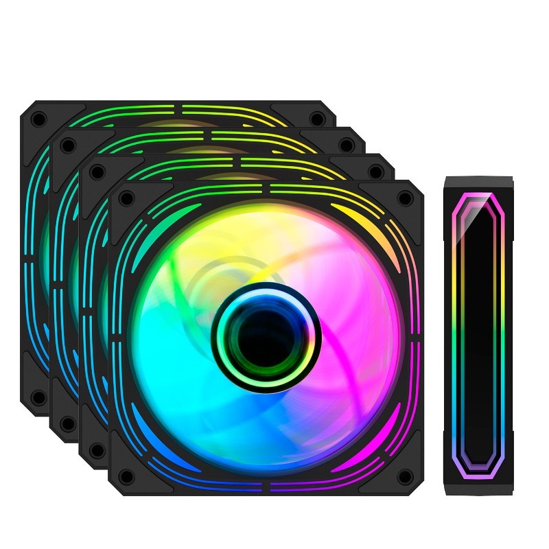 KIT 4 VENTILADORES AUXILIARES INFINITY PRO 120 MM ARGB COOLBOX