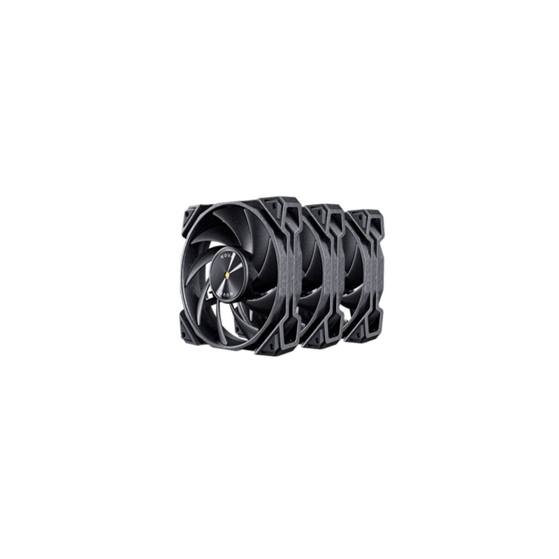 KIT 3 VENTILADORES AUXILIAR NOVA 120 NEGRO ANTEC