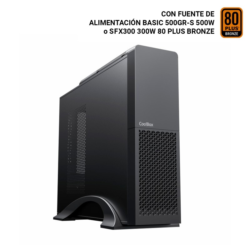 CAJA SOBREMESA MICROATX SLIM T313-1 NEGRO COOLBOX