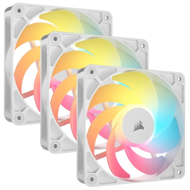 VENTILADOR AUXILIAR RS120R A-RGB 120MM WHITE TRIPLE PACK CORSAIR