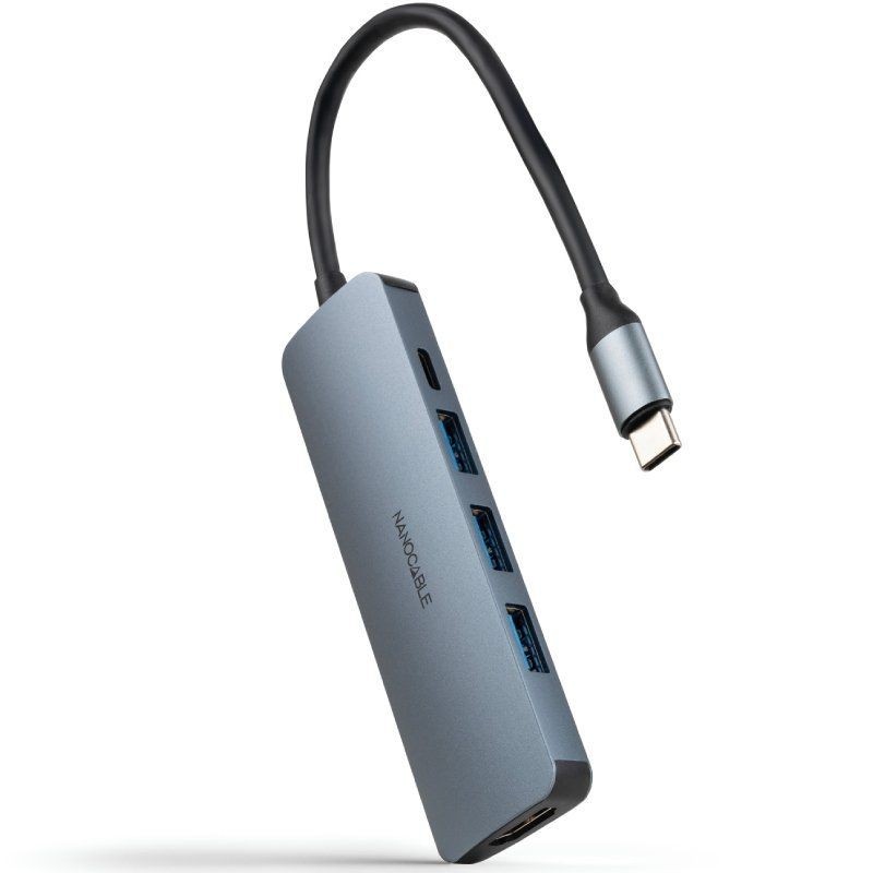 HUB USB-C 5 PUERTOS USB 3.0 18 CM NANOCABLE
