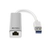 CONVERSOR USB 3.0 A ETHERNET 10/100/1000 Mbps 15cm PLATA NANOCABLE