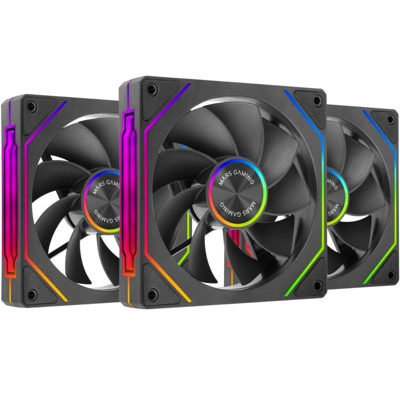 KIT 3 VENTILADORES AUXILIAR MF-LINKFINITY 2R NEGRO MARS GAMING
