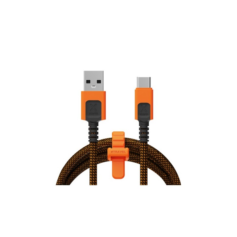 CABLE XTREME USB-A A USB-C 1.5M NEGRO/NARANJA XTORM