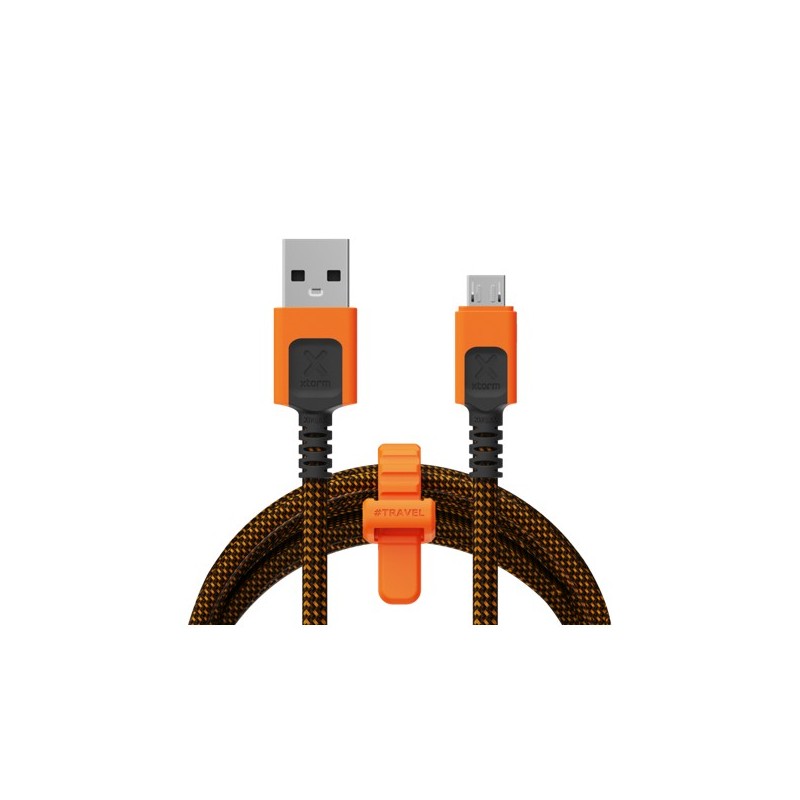 CABLE XTREME USB-A A MICRO USB 1.5M NEGRO/NARANJA XTORM