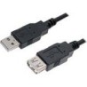 CABLE EXTENSION USB TIPO A-F 3 M NEGRO NANOCABLE