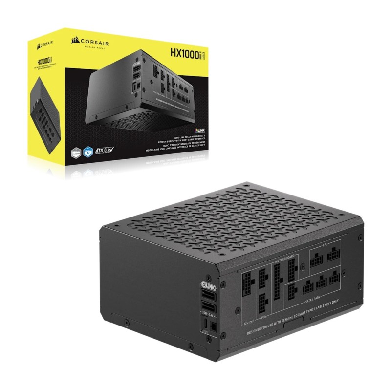 FUENTE ALIM. MODULAR CORSAIR ATX 3.1 PCIe 5.1 HX1000i 1000W CIBENETICS PLATINUM