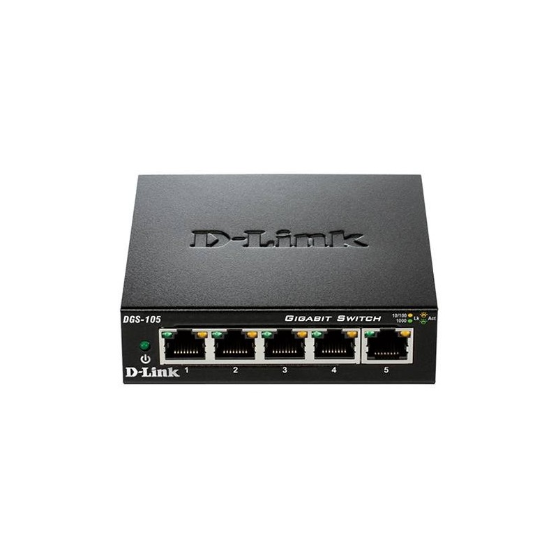 D-LINK SWITCH 5 PUERTOS 10/100/1Gbit METALICO IPTV