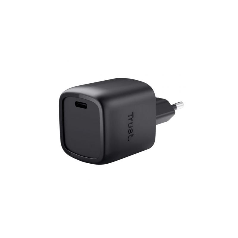 CARGADOR PARED/VIAJE USB-C 30W MAXO NEGRO TRUST