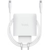 CARGADOR PARED/VIAJE USB-C 65W + CABLE USB-C 2 M MAXO BLANCO TRUST