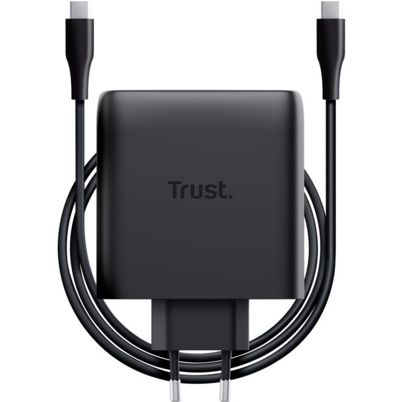 CARGADOR PARED/VIAJE 2xUSB-C 100W MAXO NEGRO TRUST