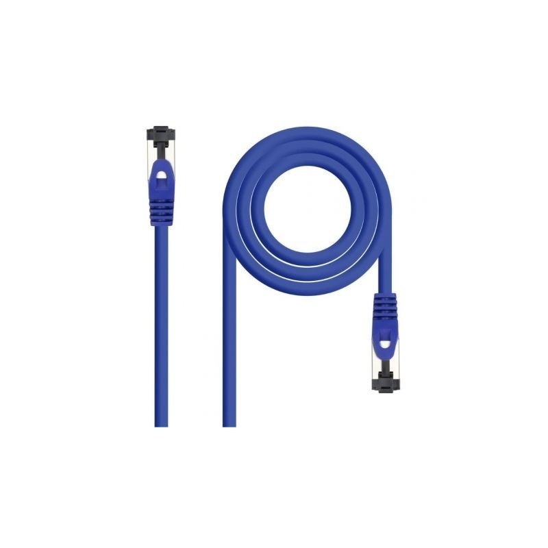 CABLE DE RED LATIGUILLO SSTP CAT8.1 AWG26 0.25 M AZUL NANOCABLE