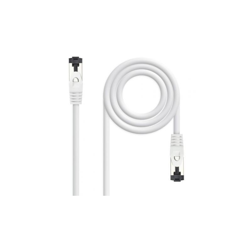 CABLE DE RED LATIGUILLO SSTP CAT8.1 AWG26 0.25 M BLANCO NANOCABLE