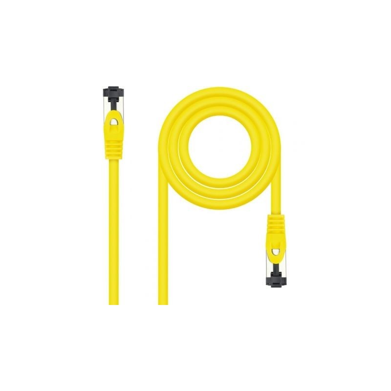 CABLE DE RED LATIGUILLO SSTP CAT8.1 AWG26 0.25 M AMARLLO NANOCABLE