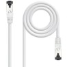 CABLE DE RED LATIGUILLO SSTP CAT8.1 AWG26 0.30 M BLANCO NANOCABLE