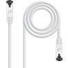 CABLE DE RED LATIGUILLO SSTP CAT8.1 AWG26 0.50 M BLANCO NANOCABLE