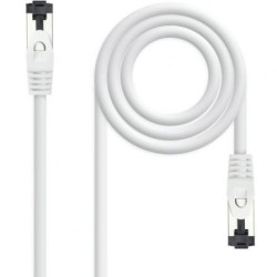CABLE DE RED LATIGUILLO SSTP CAT8.1 AWG26 1 M BLANCO NANOCABLE