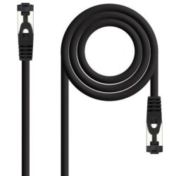 CABLE DE RED LATIGUILLO SSTP CAT8.1 AWG26 2 M NEGRO NANOCABLE