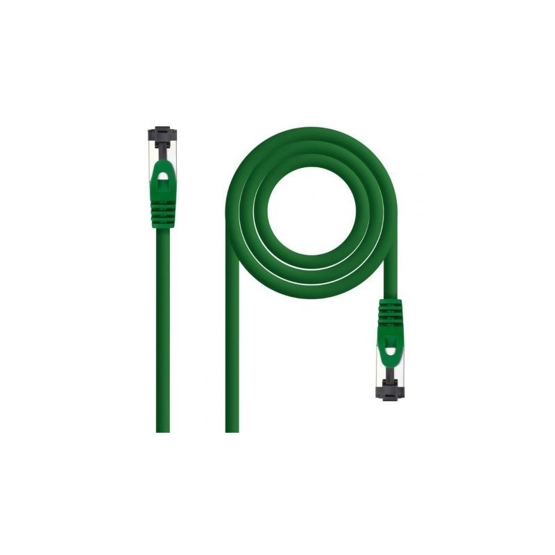 CABLE DE RED LATIGUILLO SSTP CAT8.1 AWG26 2 M VERDE NANOCABLE