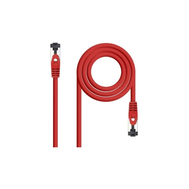CABLE DE RED LATIGUILLO SSTP CAT8.1 AWG26 2 M ROJO NANOCABLE