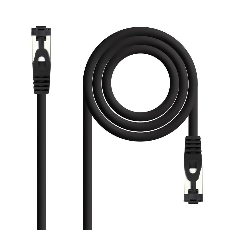 CABLE DE RED LATIGUILLO SSTP CAT8.1 AWG26 3 M NEGRO NANOCABLE