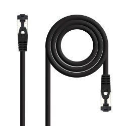 CABLE DE RED LATIGUILLO SSTP CAT8.1 AWG26 5 M NEGRO NANOCABLE