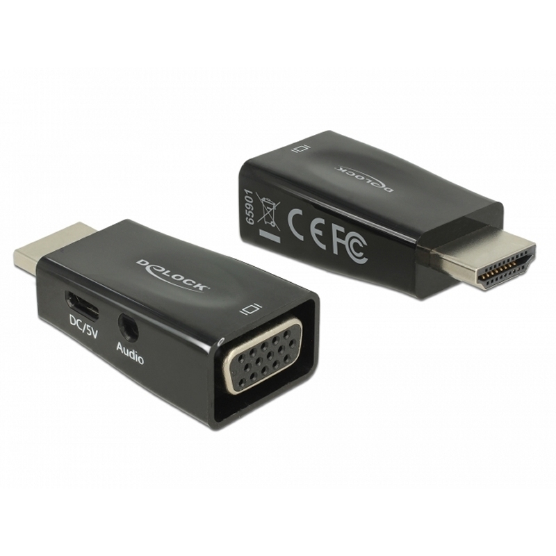 Delock Adaptador HDMI-A macho VGA hembra/audio