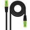 CABLE DE RED LATIGUILLO UTP CCA CAT6 AWG26 3 M NEGRO NANOCABLE