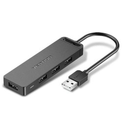 HUB 4 PUERTOS USB 2.0 4xUSB 0.15 M GRIS VENTION