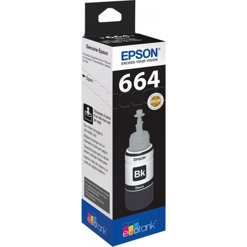 Epson Botella Tinta Ecotank T6641 Negro