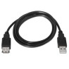 CABLE USB 2.0 TIPO A/M-A/H 1M NEGRO NANOCABLE