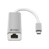 CONVERSOR USB-C A ETHERNET 10/100/1000 Mbps 15 CM PLATA NANOCABLE