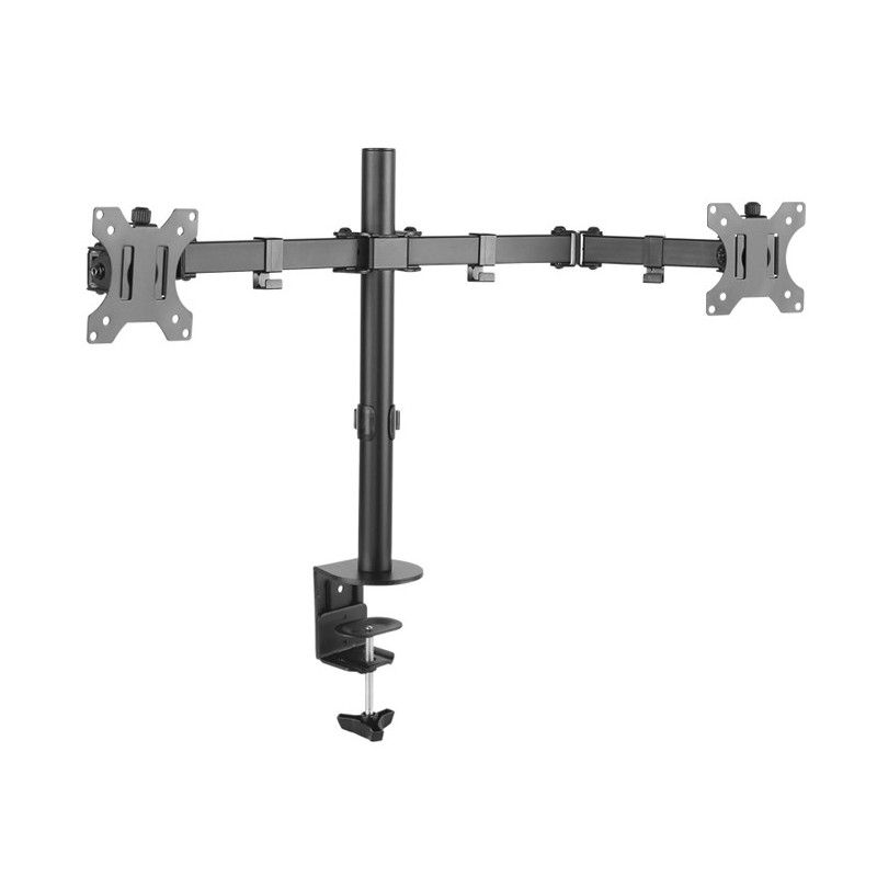 SOPORTE MESA 2 MONITORES 13''-32'' NEGRO TOOQ