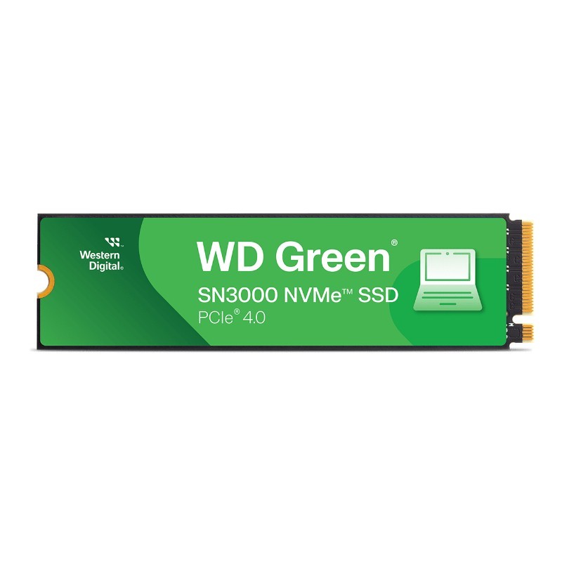 1 TB SSD SERIE M.2 2280 PCIe GREEN NVME SN3000 WD WDS100T4G0E