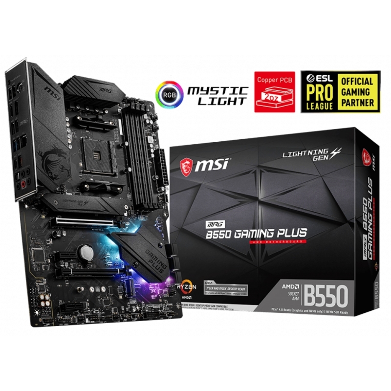 MSI Placa Base MPG B550 GAMING PLUS DDR4 ATX AM4