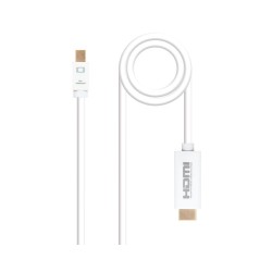 CONVERSOR MINI DISPLAYPORT A HDMI 2 M BLANCO NANOCABLE