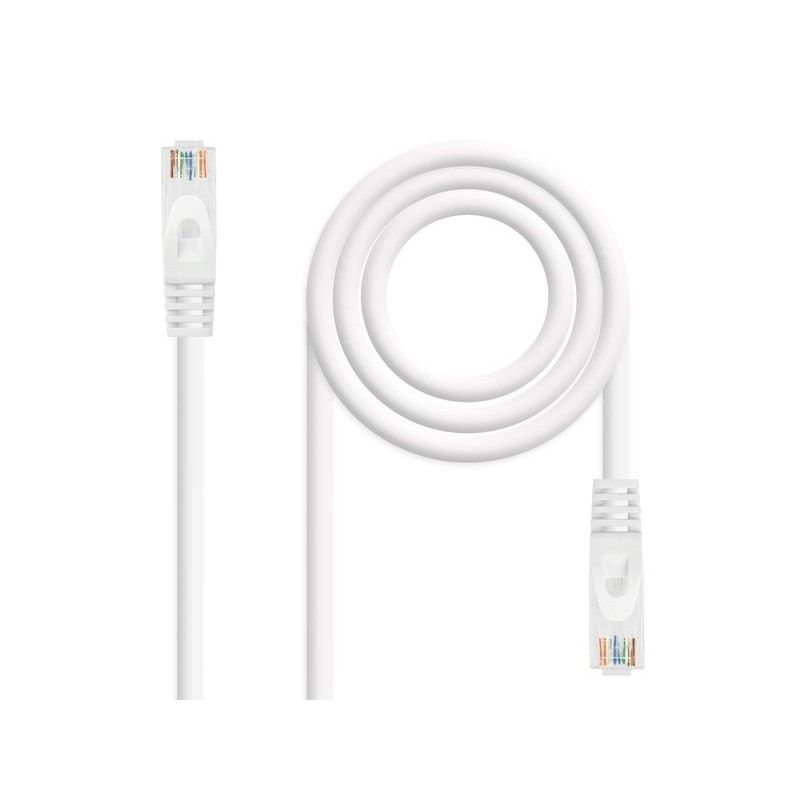 CABLE DE RED LATIGUILLO RJ45 UTP CAT6A AWG24 2 M BLANCO NANOCABLE