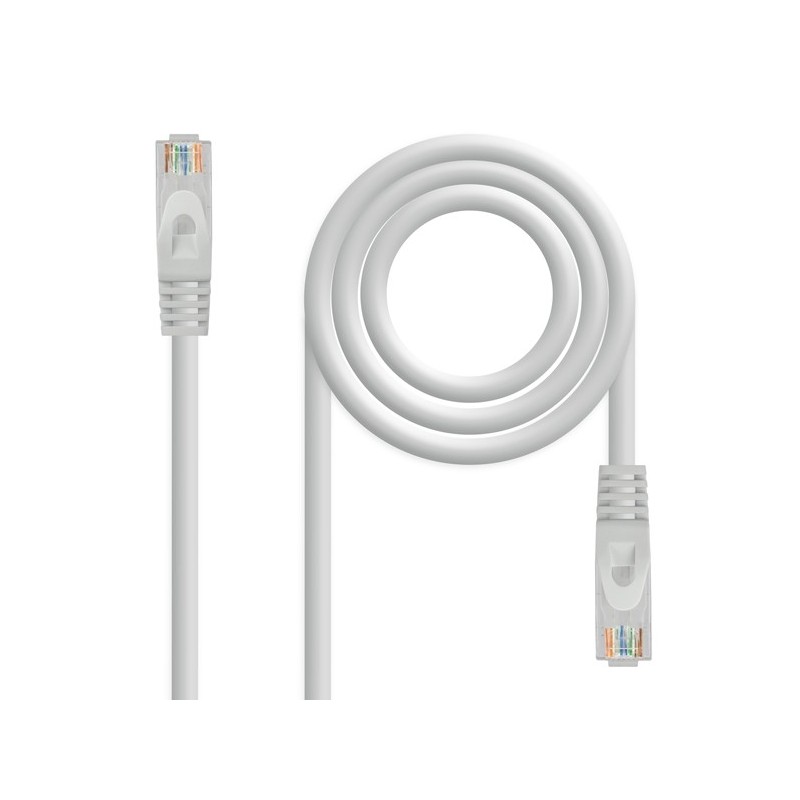 CABLE DE RED LATIGUILLO RJ45 UTP CAT6A AWG24 10 M GRIS NANOCABLE